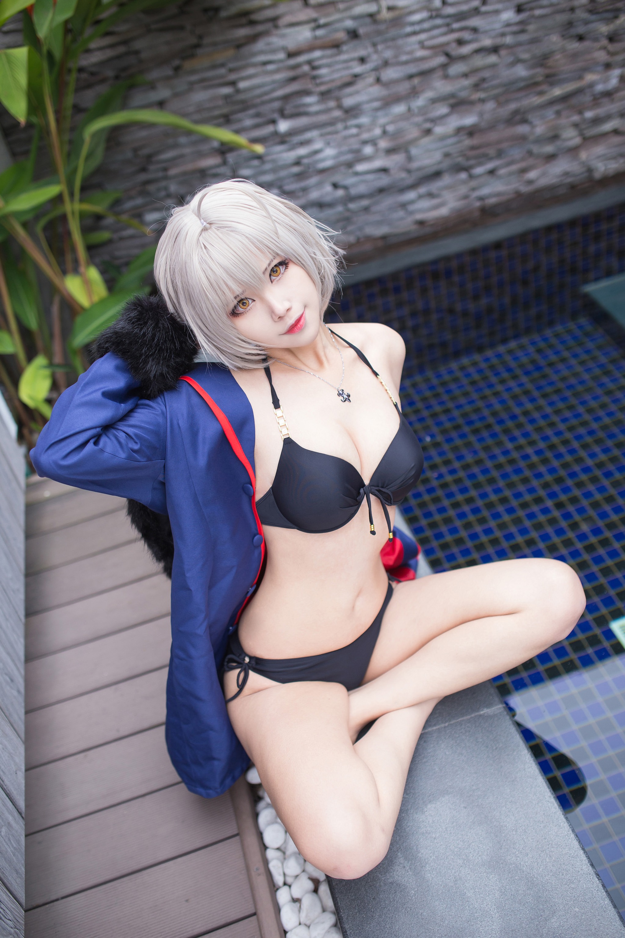 图片[1]-KaYa萱 – NO.010 KaYa 萱 黑贞 黑呆毛泳装（KaYa亚缇）[32P]-XikXak